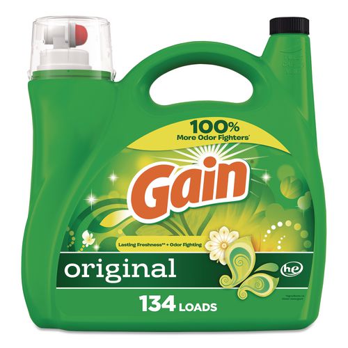 Image of Gain® 19114 Liquid Laundry Detergent, HE Compatible, Original Scent, 194 oz Bottle