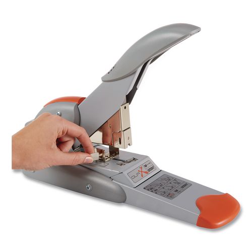 Image of Rapid Heavy-Duty Stapler, 170 Sht Capacity, Silver/Orange