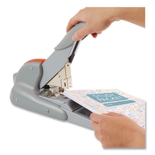 Image of Rapid Heavy-Duty Stapler, 170 Sht Capacity, Silver/Orange