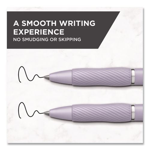 Image of Sharpie® S-Gel 2195670 S-Gel Fashion Barrel Gel Pen, Retractable, Medium 0.7 mm, Black Ink, Violet Barrel, 4/Pack