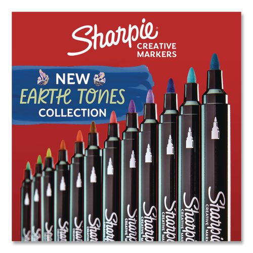 Image of Sharpie® 2213328 Creative Markers, Light Earth Tones, Bullet Tip, Assorted, 5/Pack