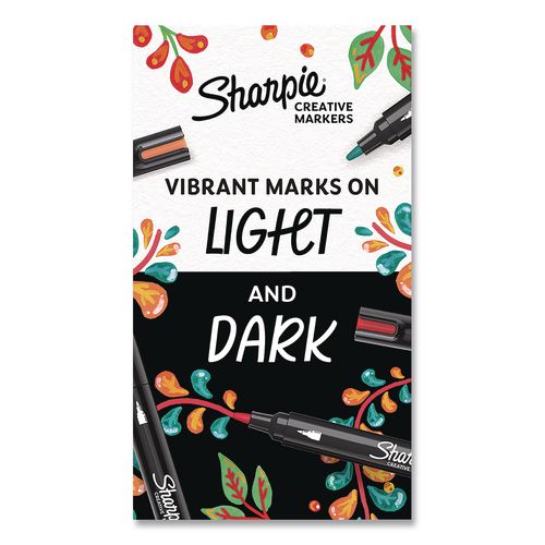 Image of Sharpie® 2213328 Creative Markers, Light Earth Tones, Bullet Tip, Assorted, 5/Pack