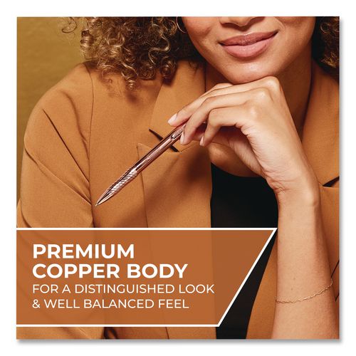 Image of Newell Brands Sharpie Pen,Gel,w/Refill,0.7mm,Black Ink/Copper Barrel
