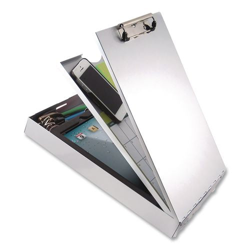 Image of Saunders 21118 Cruiser Mate Aluminum Storage Clipboard, 0.5" Clip Capacity, Holds 8.5 x 11 Sheets, Silver