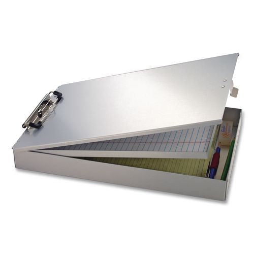 Image of Saunders 21118 Cruiser Mate Aluminum Storage Clipboard, 0.5" Clip Capacity, Holds 8.5 x 11 Sheets, Silver