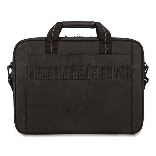 Image of Targus® TCT027US Classic Slim Laptop Briefcase, Fits Devices Up to 16", 16.75 x 3.25 x 12.8, Black