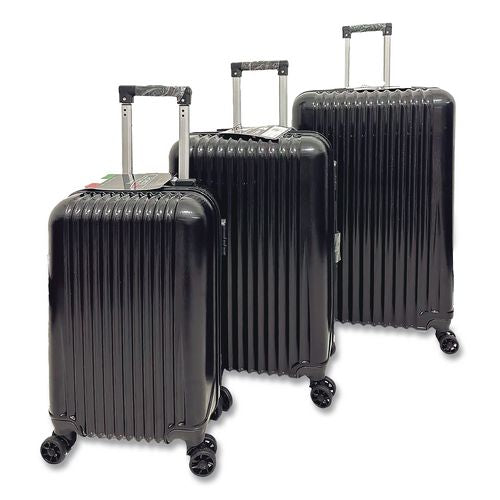 Image of TUCCI F0001-03PC-BLK FORTE Banda ABS 3-Piece Luggage Set, Black