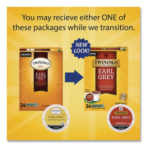 Image of TWININGS® TNA85783 Tea K-Cups, Earl Grey, 0.11 Oz K-Cups, 24/box