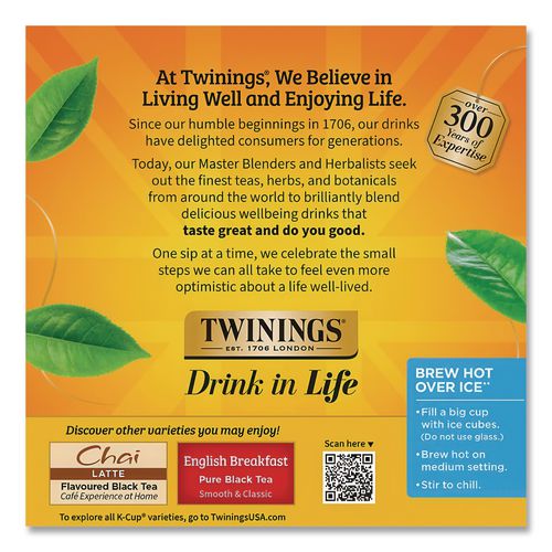 Image of TWININGS® TNA85783 Tea K-Cups, Earl Grey, 0.11 Oz K-Cups, 24/box