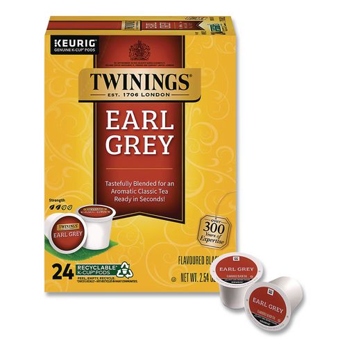 Image of TWININGS® TNA85783 Tea K-Cups, Earl Grey, 0.11 Oz K-Cups, 24/box