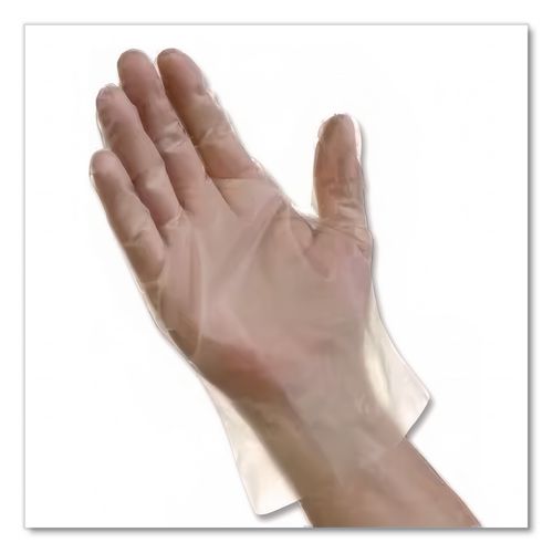 Image of AMBITEX® EFMD2000 EconoFit Plus Polyethylene Gloves, Powder-Free, Medium, Clear, 200/Box, 10 Boxes/Carton