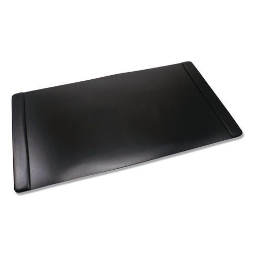 Image of Advantus 75868 Faux Leather Desk Pad with Side Rails, 36" x 20", Black
