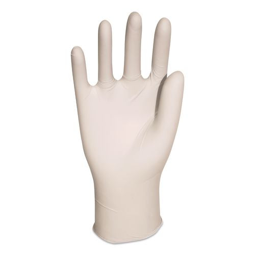 Image of AMBITEX® LLG5101 L5101 Series Lightly Powdered Latex Gloves, Large, 4 mil Thick, 9" Long, Cream, 100/Box