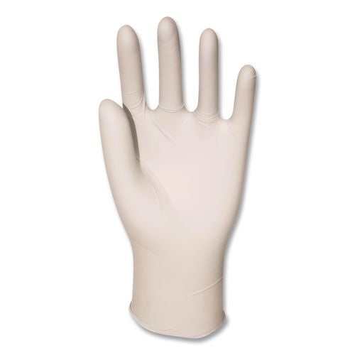 Image of AMBITEX® LMD5101 L5101 Series Lightly Powdered Latex Gloves, Medium, 4 mil Thick, 9" Long, Cream, 100/Box