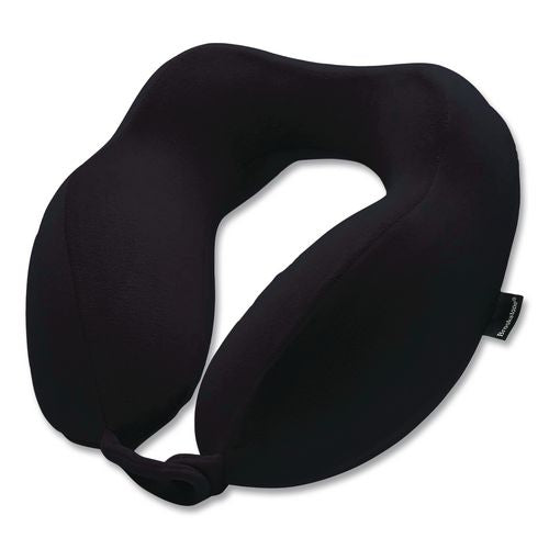 Image of Brookstone® BNPM0001 Memory Foam Fabric Travel Pillow, One Size Fits Most, 9.84 x 5.5 x 11, Black