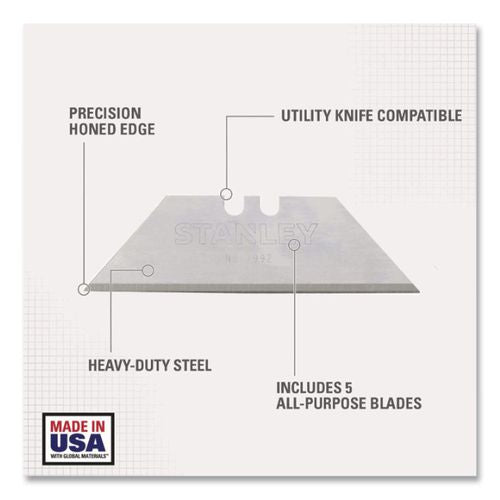 Image of Stanley® 11-921CT 1992 Heavy-Duty Utility Blades, 1,000/Carton