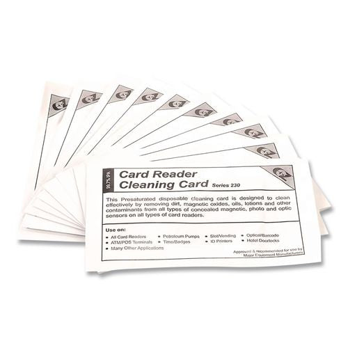 Image of Clean Card International CC23 Series 230 Cleaning Cards, One Use per Card, 10/Pack