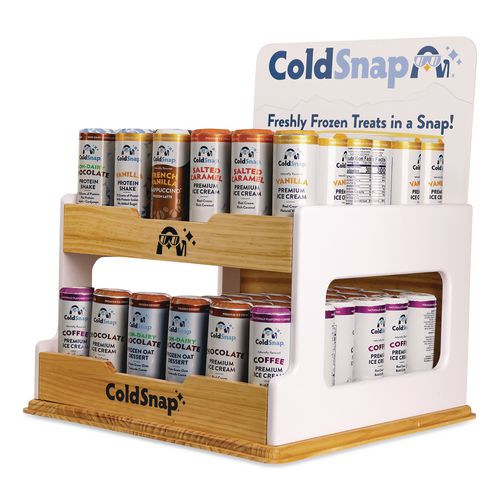 Image of ColdSnap® 101994 Display Rack, Holds 72 Pods, 16.25 x 17.25 x 11.25, White/Brown