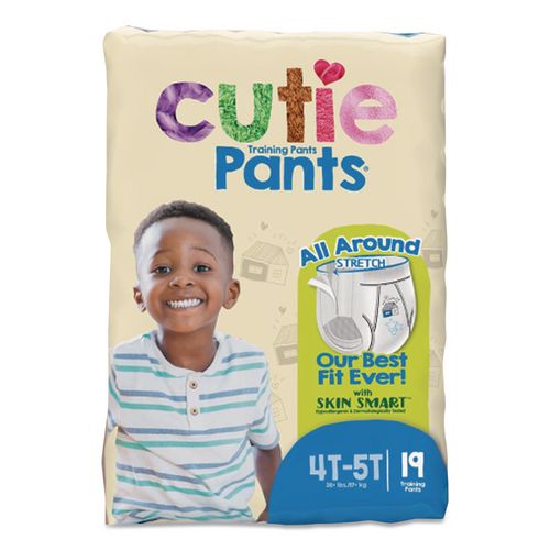 Image of Cuties® CR9007 CutiePants Refastenable Training Pants for Boys, Size 4T-5T, 38 lbs to 50 lbs, 76/Carton