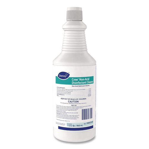 Image of Diversey D03905 Crew Restroom Floor and Surface Non-Acid Disinfectant Cleaner Empty Spray Bottle, 32 oz, Clear