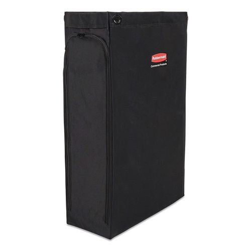 Image of Rubbermaid® Commercial 2202526 Side Load Linen Bag for Rubbermaid Commercial 2202581, 2202527, 2202587 Carts, 3.7 Bushels, 9 x 21.1 x 33, Black, 4/CT