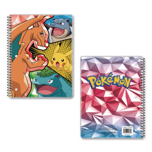 Image of Innovative Designs 716135POK-SA Licensed Spiral Notebook, Pokemon, 1-Subject, Wide/Legal Rule, Multicolor Cover, (70) 10.5 x 8 Sheets