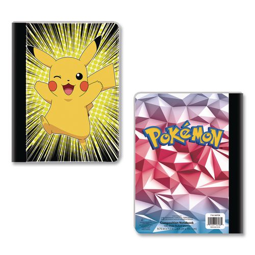 Image of Innovative Designs 716136POK-SA Licensed Composition Book, Pokemon, Wide/Legal Rule, Multicolor Cover, (100) 9.75 x 7.5 Sheets