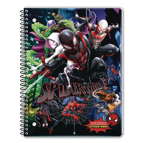 Image of Innovative Designs 716171SPC-SA Licensed Spiral Notebook, Marvel Spider-Man, 1-Subject, Wide/Legal Rule, Multicolor Cover, (70) 10.5 x 8 Sheets