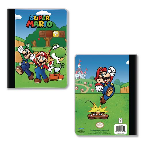 Image of Innovative Designs 717850MB-SA Licensed Composition Book, Super Mario, Wide/Legal Rule, Multicolor Cover, (100) 9.75 x 7.5 Sheets