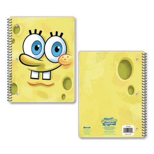 Image of Innovative Designs 719132SB-SA Licensed Spiral Notebook, Spongebob, 1-Subject, Wide/Legal Rule, Multicolor Cover, (70) 10.5 x 8 Sheets