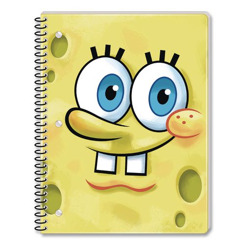 Image of Innovative Designs 719132SB-SA Licensed Spiral Notebook, Spongebob, 1-Subject, Wide/Legal Rule, Multicolor Cover, (70) 10.5 x 8 Sheets