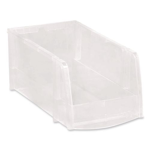 Image of IRIS 200528 Stackable Plastic Storage Bin. Medium, 1.6 qt, 6 x 11 x 5, Clear