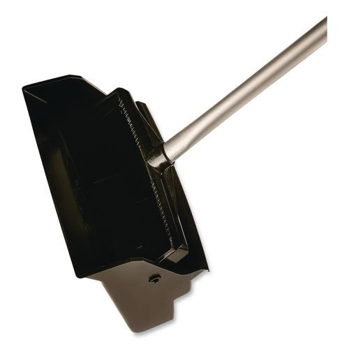 Image of Unger® EDTBR Telescopic Ergo Dust Pan With Broom, 12" Wide, 34" To 44" Pan, 47" To 57" Broom, Metal/vinyl/cotton, Black/silver/red