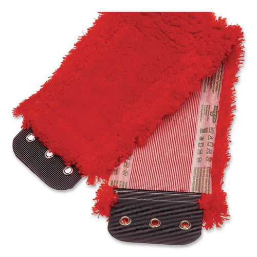 Image of Unger® MM40R SmartColor MicroMop 15.0, Microfiber, Heavy-Duty, 16 x 5, Red, 5/Pack