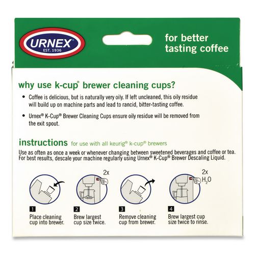 Image of Urnex® UBI70135 Cleancup Coffee Pod Brewer Cleaning Cups, 0.25 Oz Cup, 5/pack