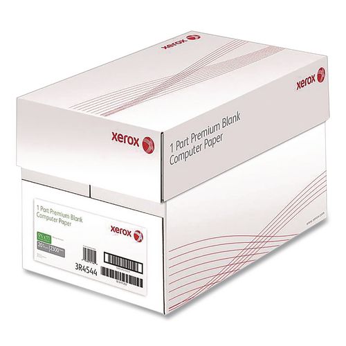 Image of xerox 3R04544 Premium Continuous Print Computer Paper, 1-Part, 92 Bright, 20 lb Bond Weight, 9.5 x 11, 2,300/Carton