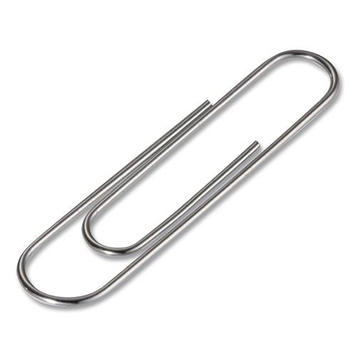 Image of Officemate 99914QL Giant Paper Clips, Jumbo, Smooth, Silver, 100/Box