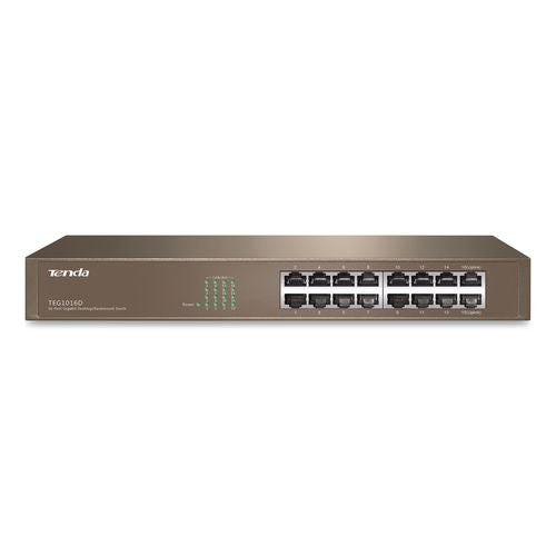 Image of Tenda TEG1016D TEG1016D 10/100/1000Mbps Ethernet Unmanaged Switch, 16 Ports