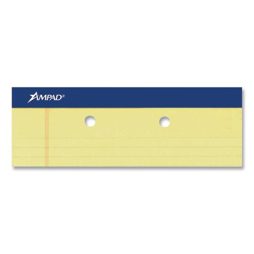 Image of Ampad® 20-233 Perforated Writing Pads, Wide/Legal Rule, (50) Canary Yellow 8.5 x 14 Sheets, Dozen