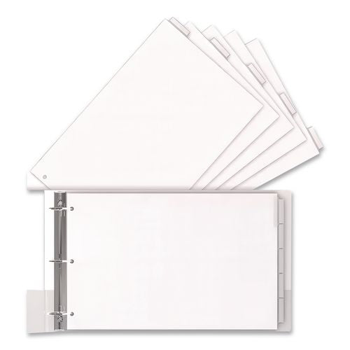 Image of Stride 63200 Landscape Orientation Index Dividers, 5-Tab, 14 X 8.5, White, 1 Set
