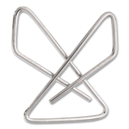 Image of Officemate 99957 OIC Ideal Butterfly Clamps, #2, Silver, 50/Box