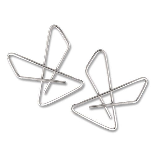 Image of Officemate 99957 OIC Ideal Butterfly Clamps, #2, Silver, 50/Box