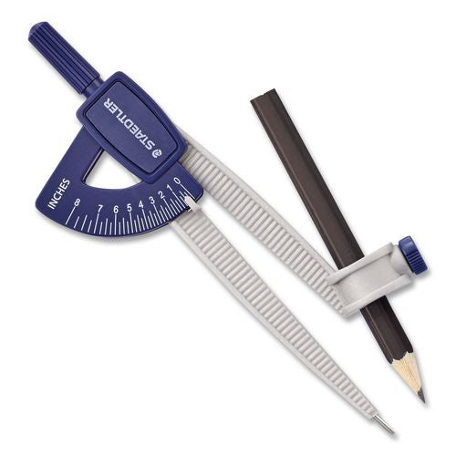 Image of Staedtler® 557 SCBKA6 Student Compass, 8.5" Maximum Diameter, Plastic, Blue