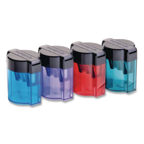 Image of Staedtler® 512300BKA6 Manual Pencil Sharpener, 2 X 2.75, Randomly Assorted Colors