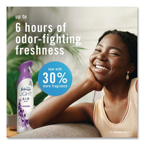 Image of Febreze® 80841942 AIR, Lavender, 8.1 oz Aerosol Spray, 6/Carton