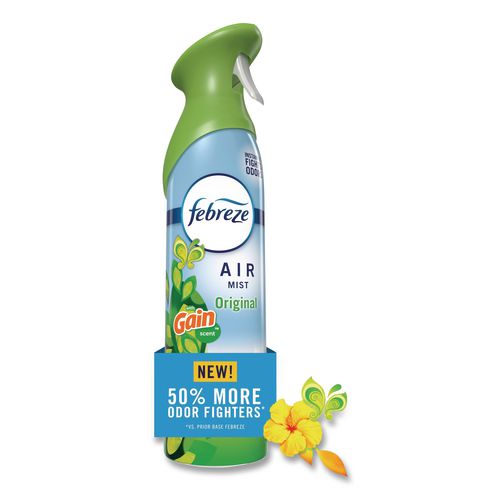 Image of Febreze® 80841945 AIR, Gain Original, 8.1 oz Aerosol Spray, 6/Carton