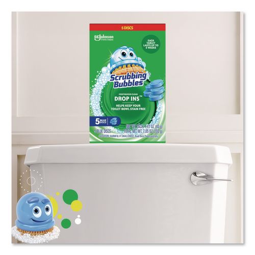 Image of Scrubbing Bubbles® 368412 Drop-Ins Toilet Cleaning Tablets, 1.41 oz Tablets, 5/Pack