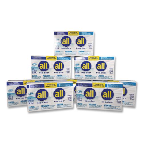 Image of AllÂ® Free Clear He Liquid Laundry Detergent/dryer Sheet Dual Vend Pack, 100/ctn