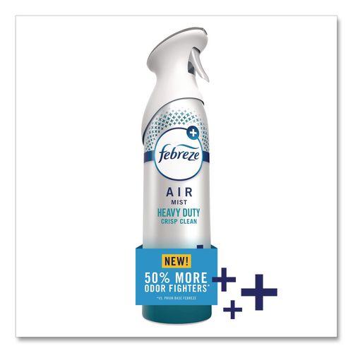 Image of Febreze® 80841940 AIR, Heavy Duty Crisp Clean, 8.1 oz Aerosol Spray, 6/Carton