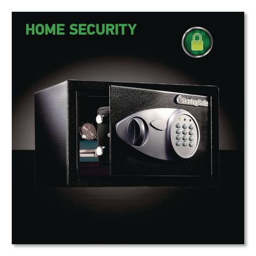 Image of Sentry® Safe X055 X055 Digital Security Safe, 0.58 Cu Ft, 13.8 X 10.6 X 8.7, Black/silver